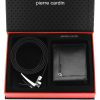 Pierre Cardin ZG-126-BR-125 fekete férfi marhabőr ajándék szett