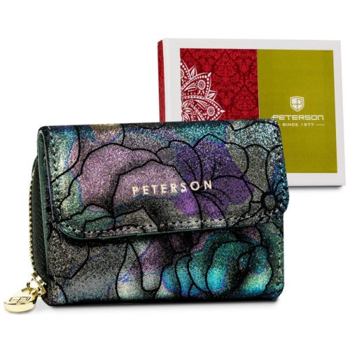 Peterson PTN 423229-MD kék női bőr pénztárca 12.5 x 8 x 3.5 cm