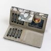 Peterson PTN 42100-ONBF pillangó mintás szürke női bőr pénztárca 18,5 x 9,5 cm