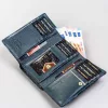 Peterson PTN 42108-ONBF kék pillangó mintás női bőr pénztárca 12.5x8x2.5 cm