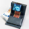 Peterson PTN 42329-ONBF kék mintás női bőr pénztárca RFID 14,5 x 9 cm