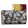 Peterson PTN 421028-ONBF szürke pillangó mintás női bőr pénztárca 18,5 x 9,5 cm