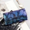 Peterson PTN 421028-ONBF kék pillangó mintás női bőr pénztárca 18,5 x 9,5 cm