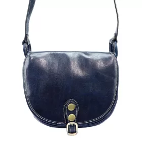   Florence 8863 M navy kék női bőr válltáska, oldaltáska 26 x 20 x 11 cm