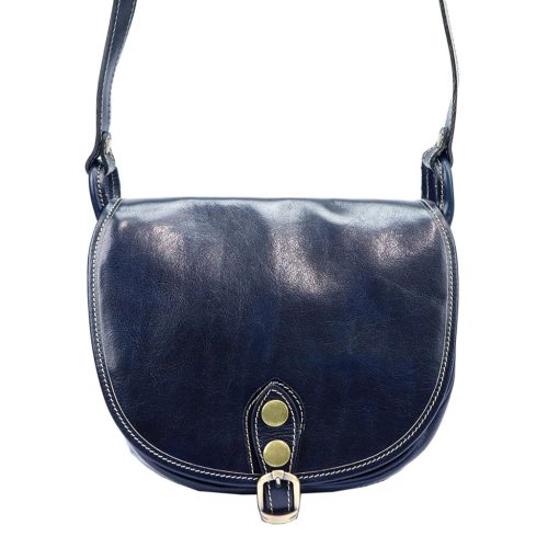 Florence 8863 M navy kék női bőr válltáska, oldaltáska 26 x 20 x 11 cm
