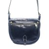 Florence 8863 M navy kék női bőr válltáska, oldaltáska 26 x 20 x 11 cm