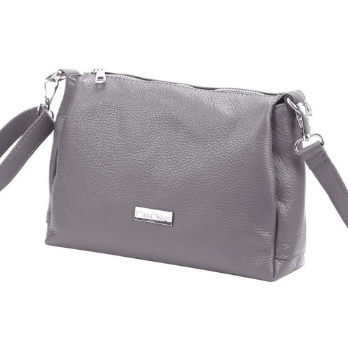 MiaMore 01-002 taupe női bőr válltáska 27 x 20 x 10 cm