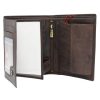 Peterson PTN N4-BE-TRAVEL barna férfi bőr pénztárca 8.5 x 11 x 2.5 cm