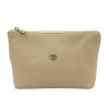 Gregorio COSMETICS-005 drapp női bőr kozmetikai táska 21 x 13 x 8 cm