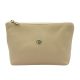 Gregorio COSMETICS-005 drapp női bőr kozmetikai táska 21 x 13 x 8 cm