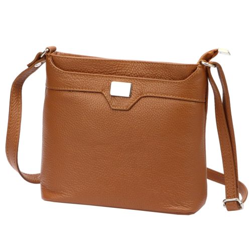 Luka 20-076 barna női bőr válltáska, oldaltáska, crossbody 24 x 20 x 10 cm