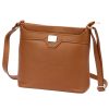 Luka 20-076 barna női bőr válltáska, oldaltáska, crossbody 24 x 20 x 10 cm