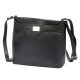 Luka 20-076 fekete női bőr válltáska, oldaltáska, crossbody 24 x 20 x 10 cm