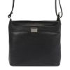 Luka 20-076 fekete női bőr válltáska, oldaltáska, crossbody 24 x 20 x 10 cm