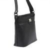 Luka 20-076 fekete női bőr válltáska, oldaltáska, crossbody 24 x 20 x 10 cm
