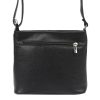 Luka 20-076 fekete női bőr válltáska, oldaltáska, crossbody 24 x 20 x 10 cm
