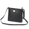 Luka 20-076 fekete női bőr válltáska, oldaltáska, crossbody 24 x 20 x 10 cm
