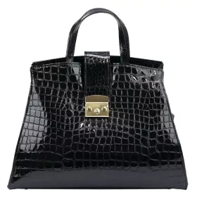   Luka 20-077 COCO fekete női bőr kézitáska, válltáska 38 x 26 x 16 cm