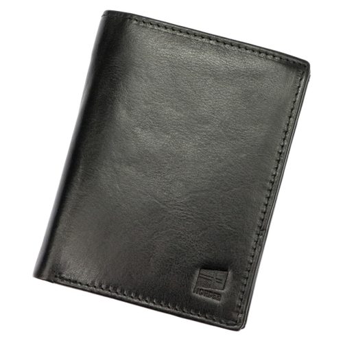 Nordee ADL02-N4-VT fekete férfi bőr pénztárca 11 × 12.8 × 3 cm