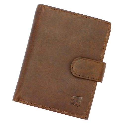 Nordee ADL03-N4L-MPull barna férfi bőr pénztárca 11 x 12.8 x 3 cm