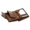 Nordee ADL03-N4L-MPull barna férfi bőr pénztárca 11 x 12.8 x 3 cm