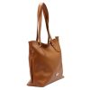 MiaMore 01-058 barna női bőr válltáska, shopper 40 x 30 x 12 cm