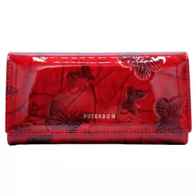  Peterson PTN 42100-BF piros női bőr pénztárca 19.5 x 10 x 3.5 cm
