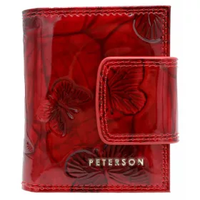   Peterson PTN 42329-BF piros női bőr pénztárca 8.5 x 10.5 x 3 cm