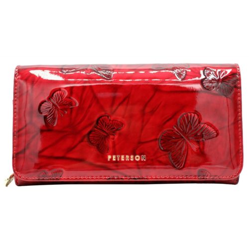 Peterson PTN 421077-BF piros női bőr pénztárca 18.5 x 10 x 3 cm