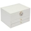 PATRIZIA BEAUTY-23002 női fehér ékszerdoboz 17x14x23 cm