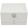 PATRIZIA BEAUTY-23002 női fehér ékszerdoboz 17x14x23 cm