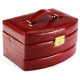 PATRIZIA BEAUTY-18020-BL piros női rostbőr bőrönd 16 x 12.5 x 22 cm