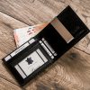 Rovicky R-RM-21-GCL-CF fekete férfi bőr pénztárca 10.5 x 8 x 2 cm