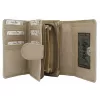 Rovicky R-615-DDW bézs női bőr pénztárca 10 x 15, 5 x 4 cm
