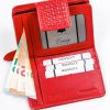 Rovicky R-613-DDW piros női bőr pénztárca 9 x 13.5 x 3 cm