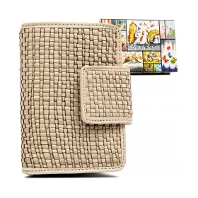   Rovicky R-613-DDW bézs női bőr pénztárca 9 x 13,5 x 3 cm