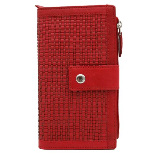 Rovicky R-861-DDW piros női bőr pénztárca 10 x 19, 5 x 2 cm