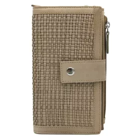   Rovicky R-861-DDW bézs női bőr pénztárca 10 x 19, 5 x 2 cm