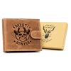 Wild barna sheriff nyomatos férfi bőr pénztárca 12.5 x 10.5 x 2.5 cm
