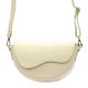 Luka 20-063 krém női bőr válltáska, oldaltáska, crossbody 26 x 16 x 9 cm