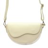 Luka 20-063 krém női bőr válltáska, oldaltáska, crossbody 26 x 16 x 9 cm
