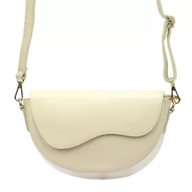   Luka 20-063 krém női bőr válltáska, oldaltáska, crossbody 26 x 16 x 9 cm