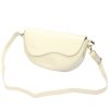 Luka 20-063 krém női bőr válltáska, oldaltáska, crossbody 26 x 16 x 9 cm