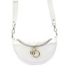 Luka 20-033 fehér női bőr válltáska, oldaltáska, crossbody 25 x 16 x 10 cm