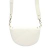 Luka 20-033 fehér női bőr válltáska, oldaltáska, crossbody 25 x 16 x 10 cm