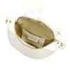 Luka 20-033 fehér női bőr válltáska, oldaltáska, crossbody 25 x 16 x 10 cm