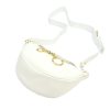 Luka 20-033 fehér női bőr válltáska, oldaltáska, crossbody 25 x 16 x 10 cm