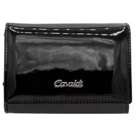   Cavaldi PX30-JMP fekete női bőr-rostbőr pénztárca 12,5 x 9,5 cm