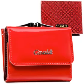   Cavaldi PX32-JMP piros női bőr-rostbőr pénztárca 9,5 x 7,5  cm