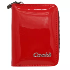   Cavaldi PX33-JMP/3010 piros női bőr-rostbőr pénztárca 10 x 8 cm